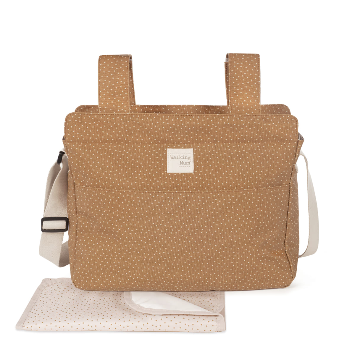 Walking Mum - Borsa fasciatoio pois poppy cannella