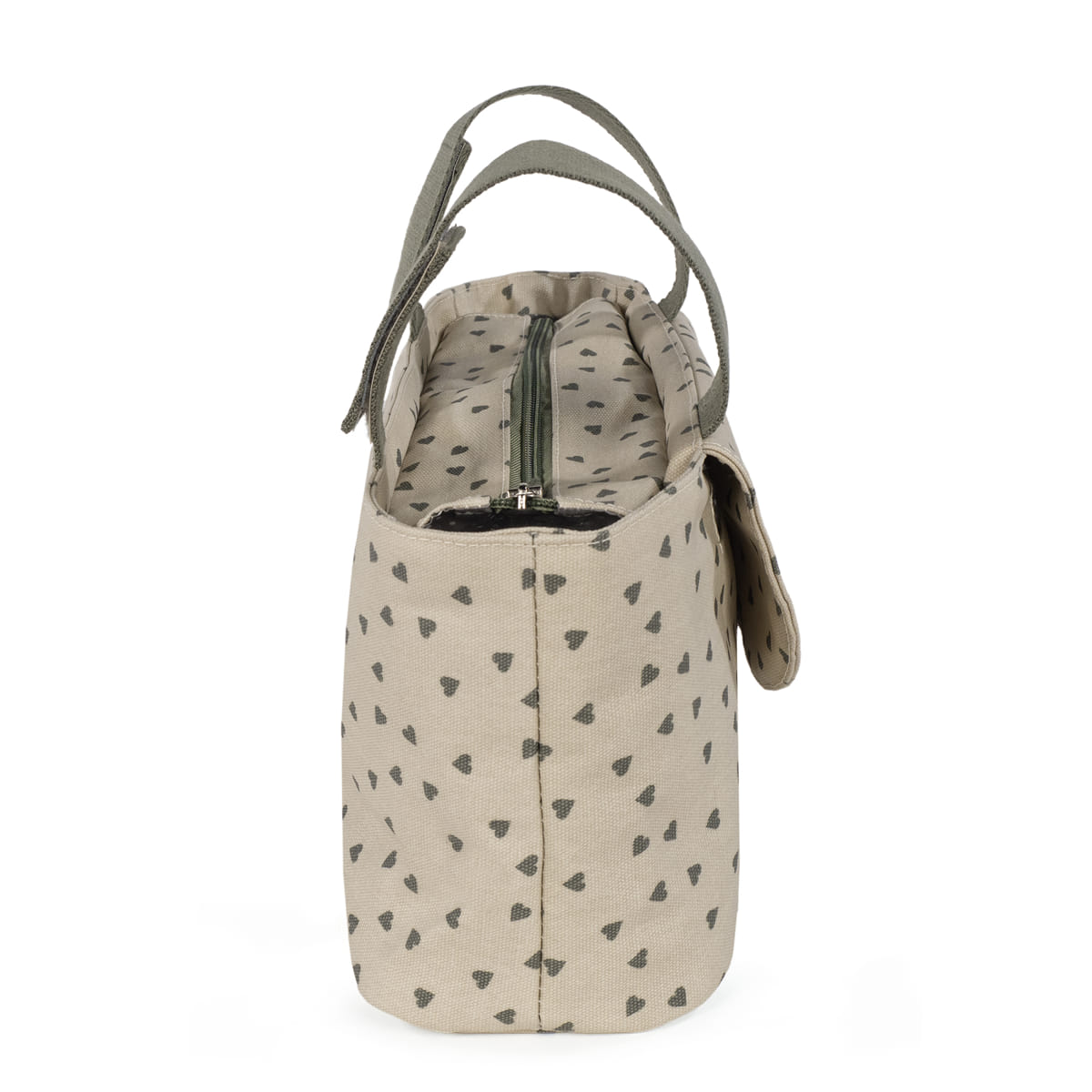 Walking Mum - Organizer passeggino cuori poppy muschio