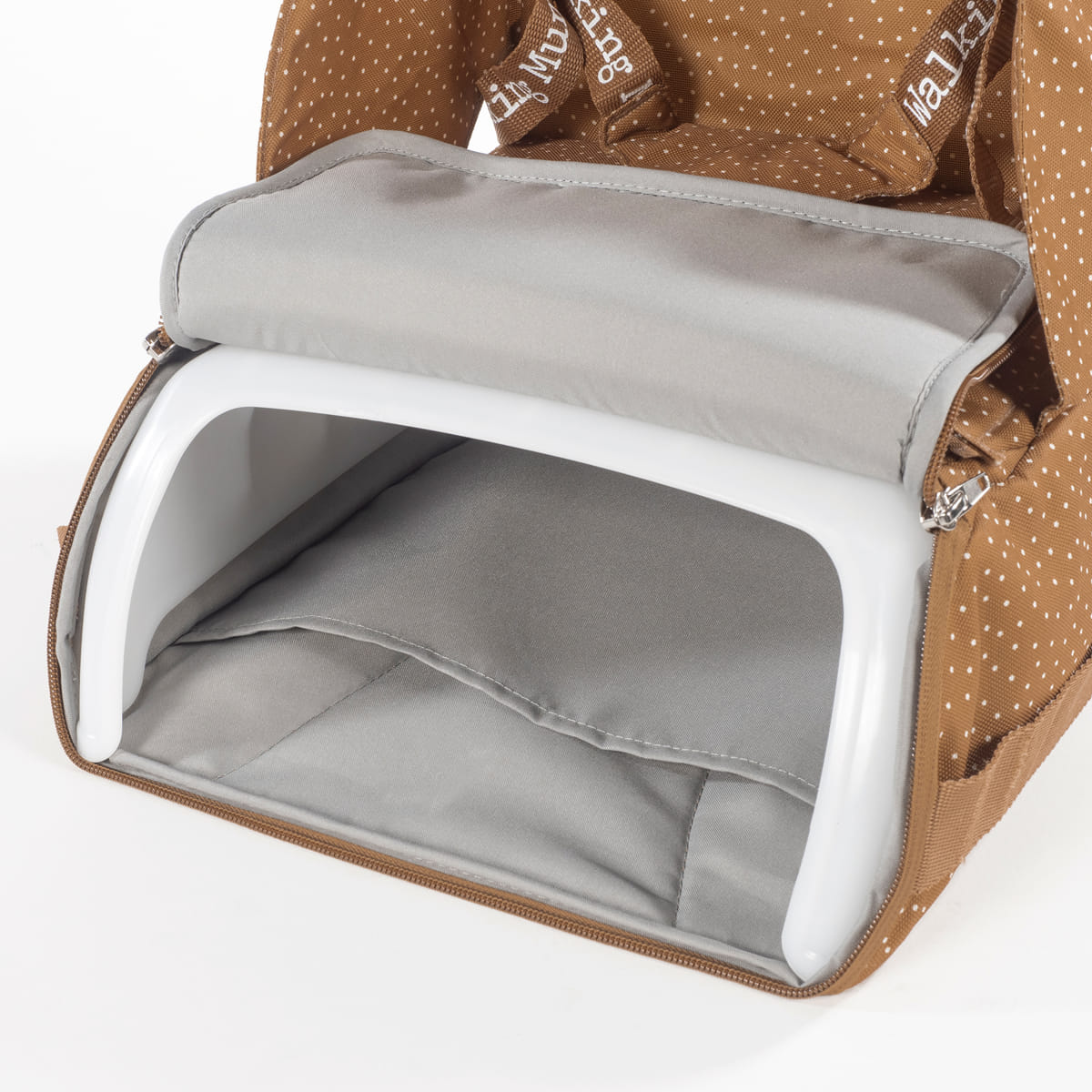 Walking Mum - Seggiolone portatile pois poppy cannella