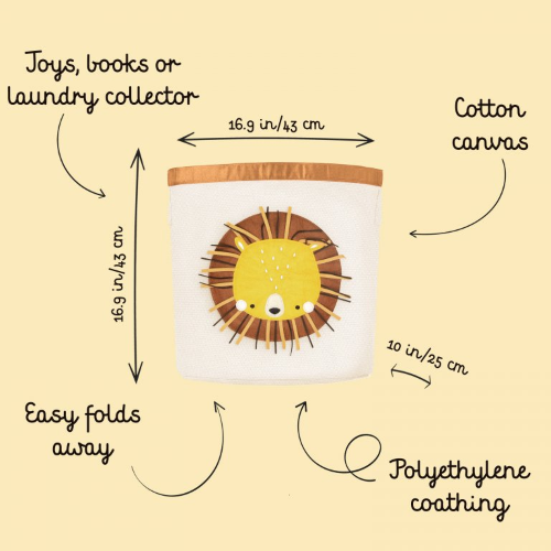 Sassi Junior Cesto porta giochi leone