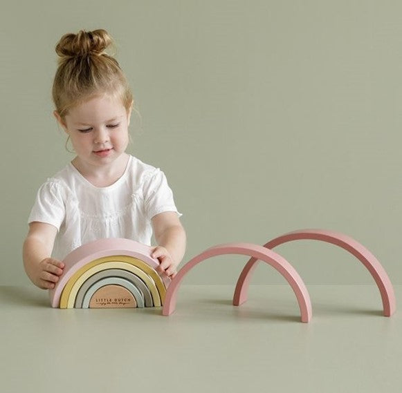 Little Dutch - Arcobaleno in legno rosa