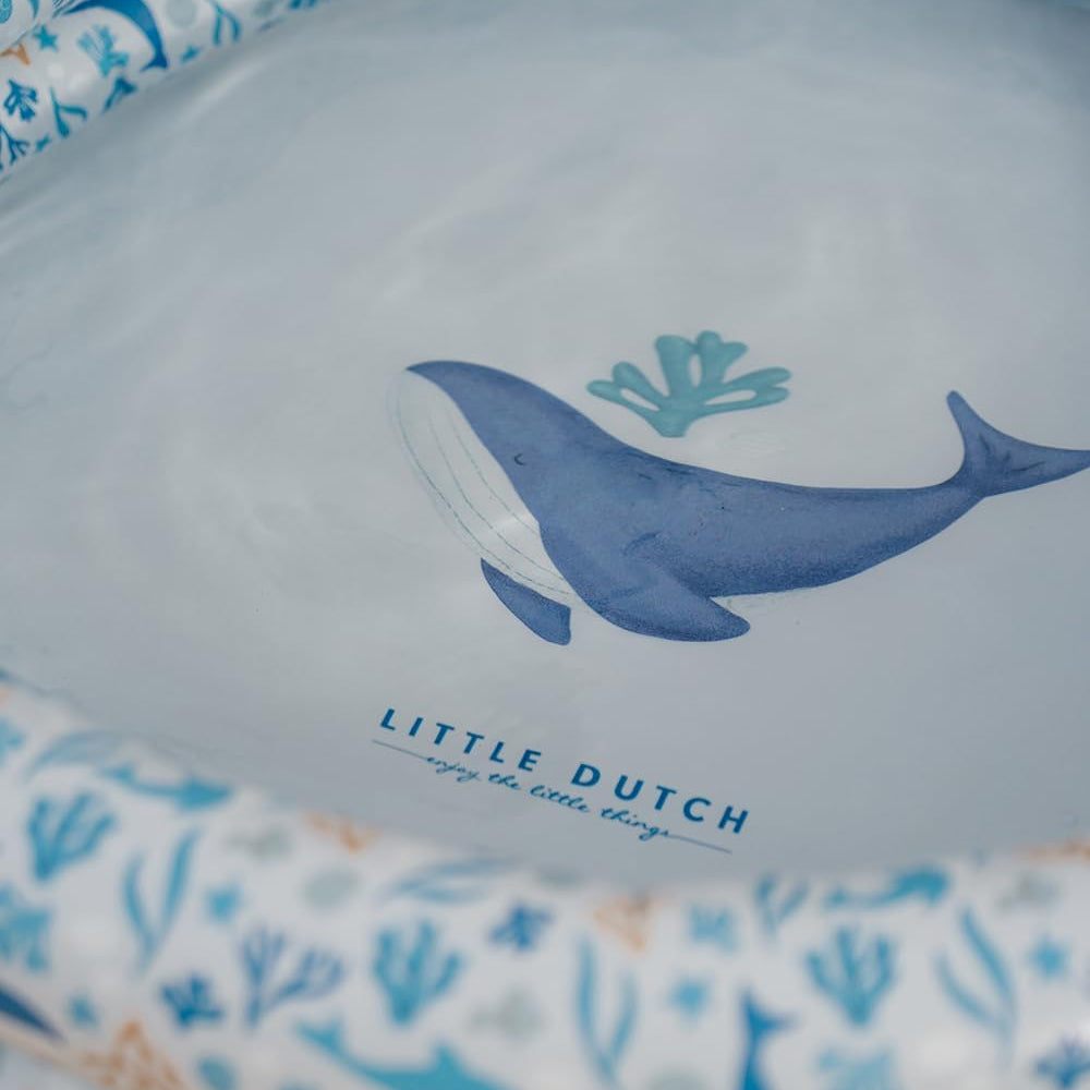 Little Dutch - Piscina gonfiabile 80cm, blu balena