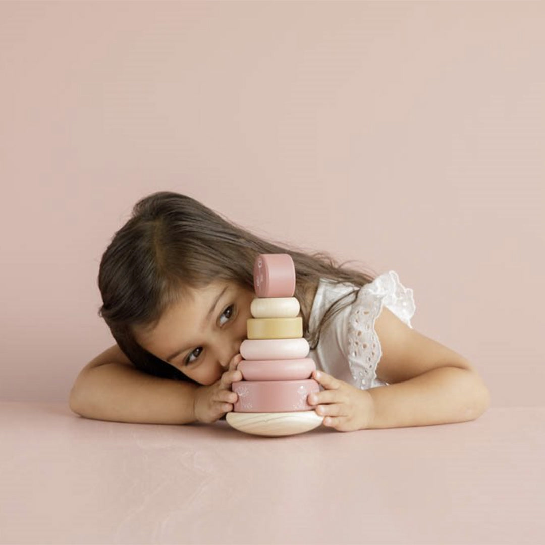 Little Dutch - Anelli da impilare fiore rosa