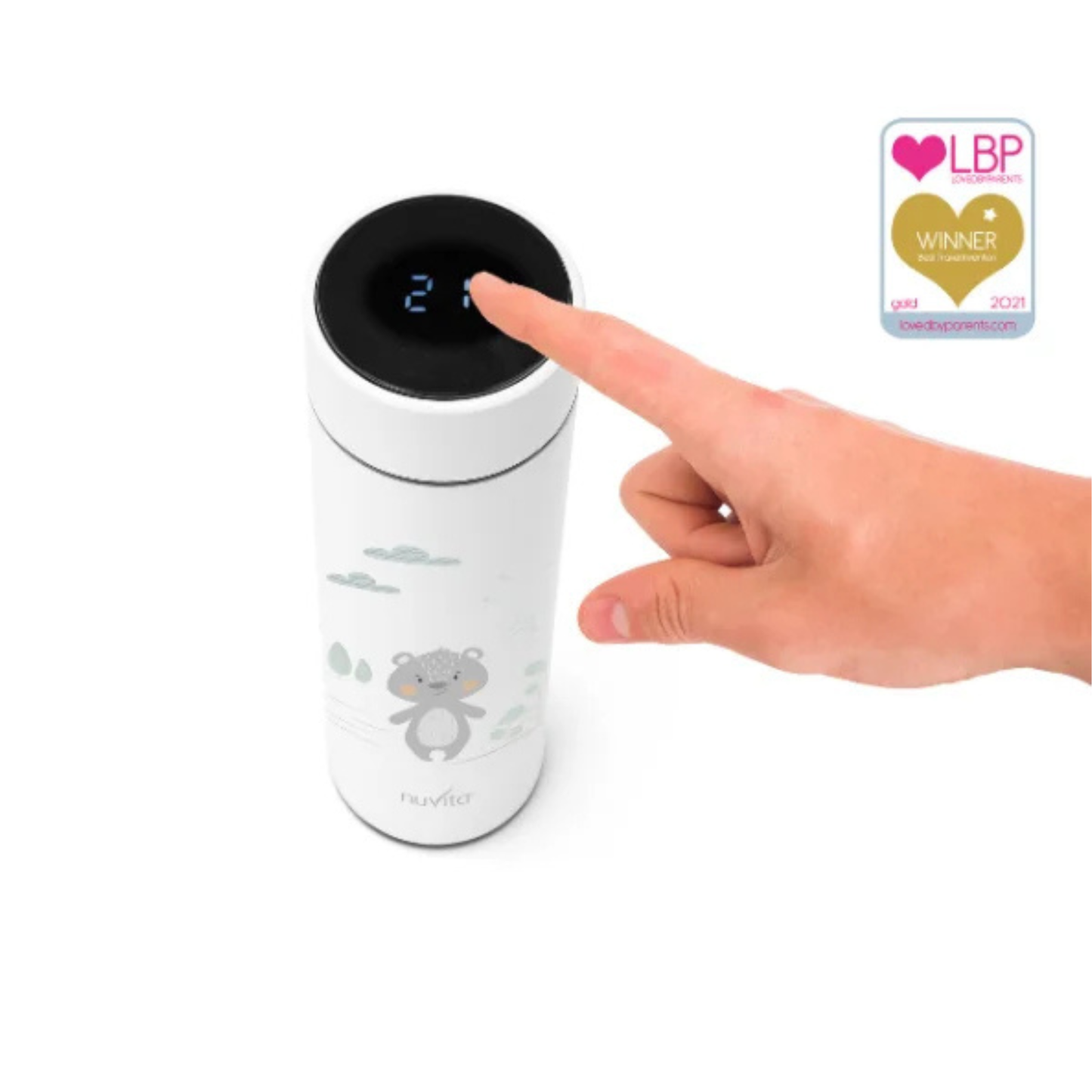 Nuvita - Borraccia termica english rose 500ml con termometro led