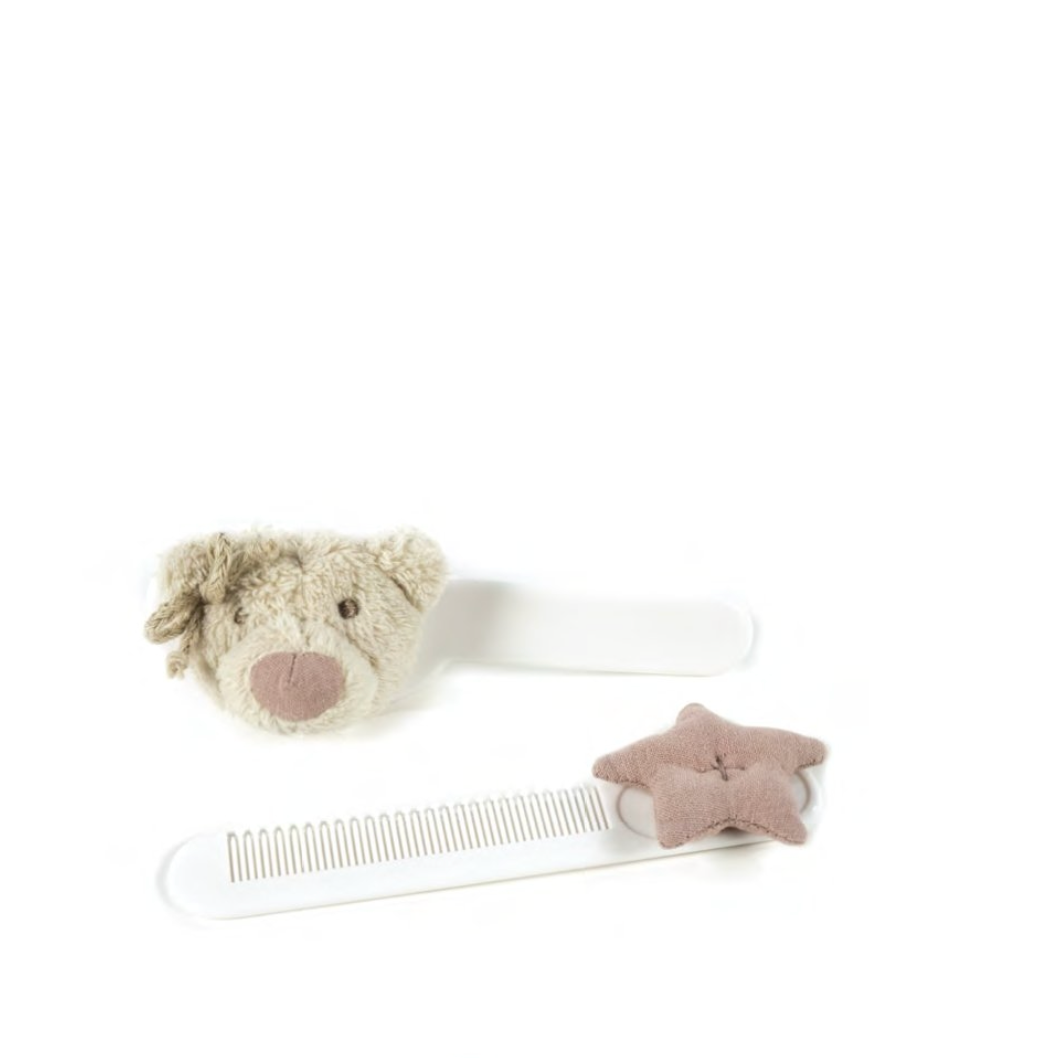 Pasito a Pasito - Set spazzola e pettine orso stella rosa Amelie