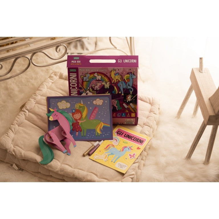 Sassi Junior - Mega box arts & crafts, Gli unicorni