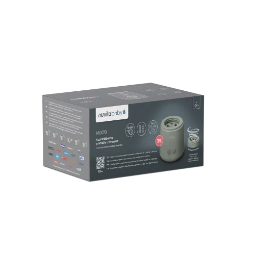 Nuvita - Mix 70, Scaldabiberon portatile universale con funzione di miscolamento fino a 70°