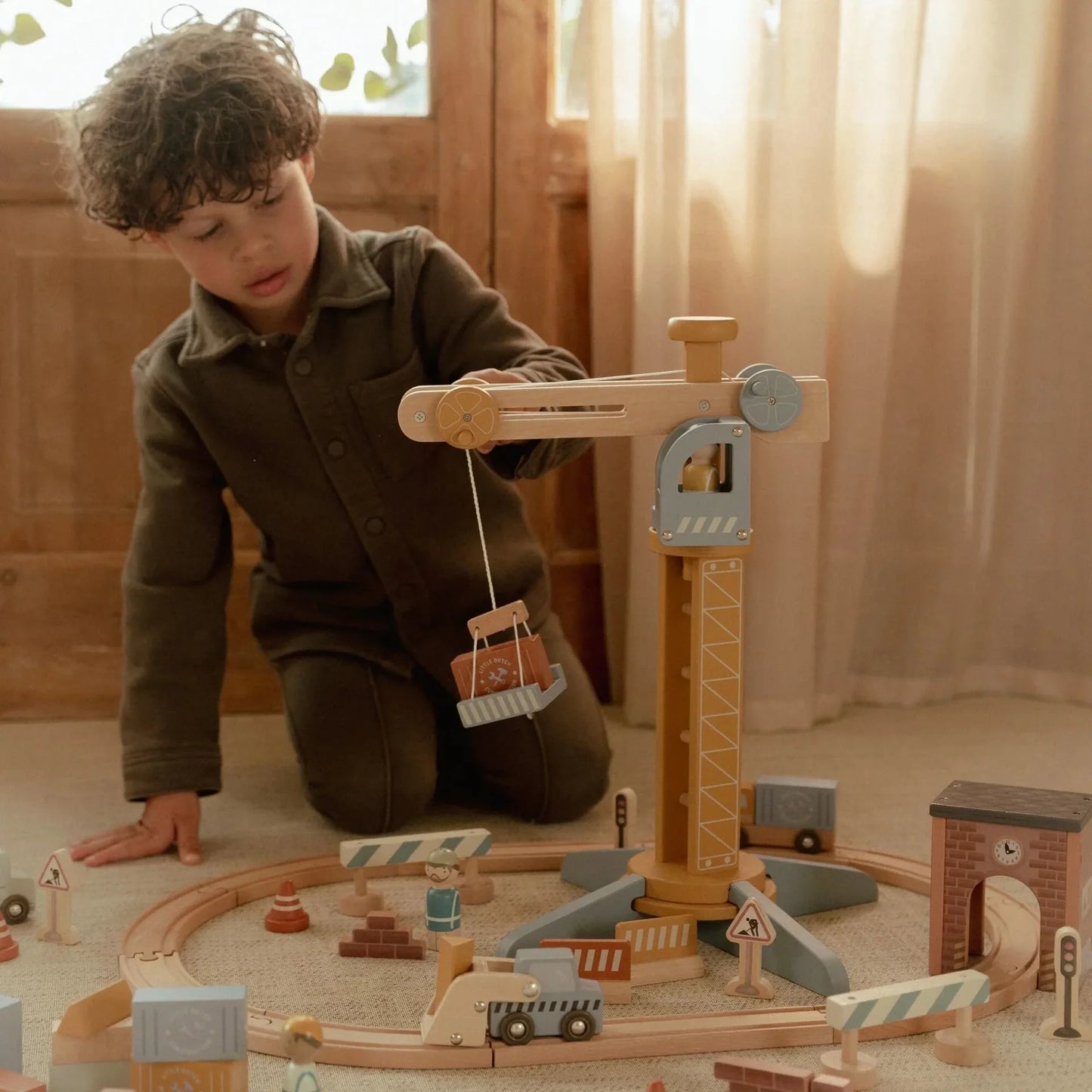 Little Dutch - Set gru con binari del trenino