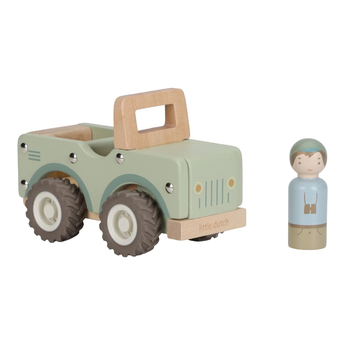 Little Dutch - Auto Safari in legno con personaggio