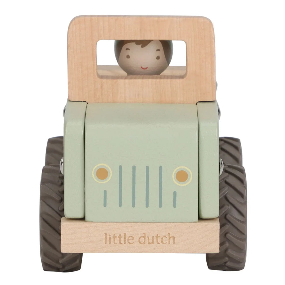 Little Dutch - Auto Safari in legno con personaggio