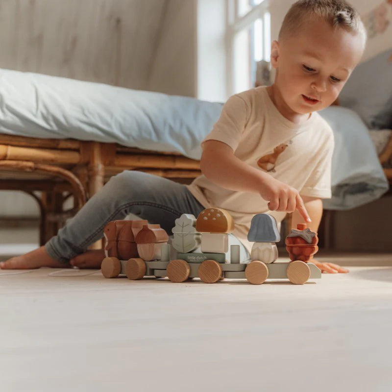 Little Dutch - Trenino con costruzioni scoiattolo