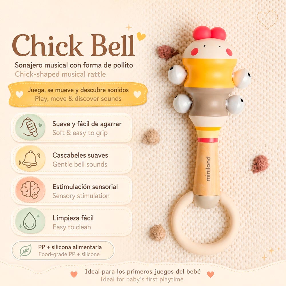 Miniland - Chick bell – caratteristiche principali del sonaglio
