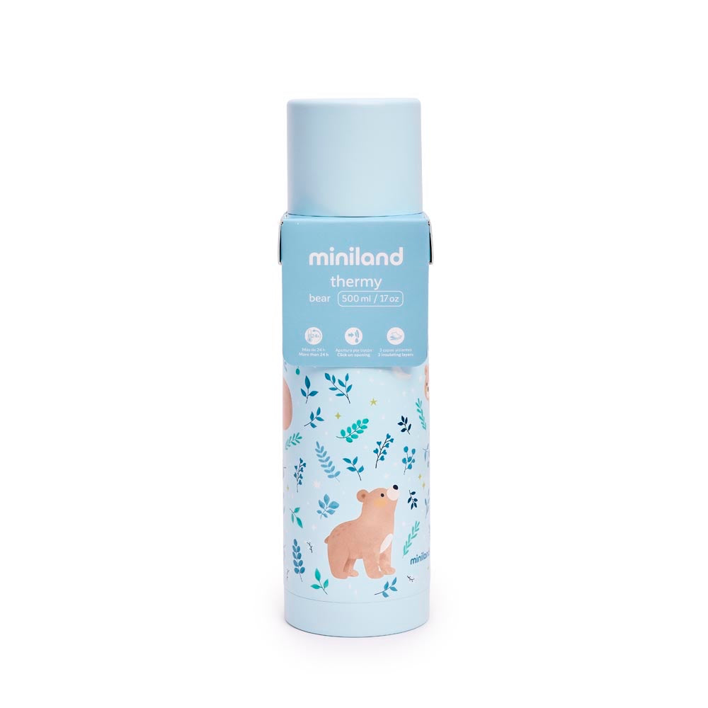 Miniland - Thermos per liquidi Bear da 500ml – thermos con fascetta della confezione originale (Thermy 500 ml)