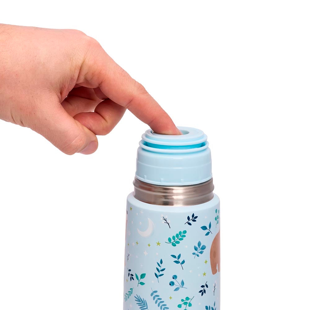 Miniland - Thermos per liquidi Bear da 500ml – dito che preme la chiusura a pulsante