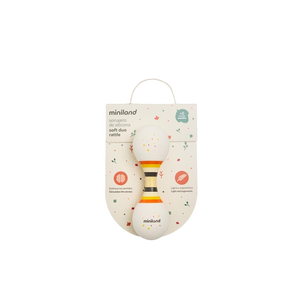 Miniland - Soft duo rattle – nella confezione originale