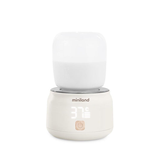 Miniland - Scaldabiberon portatile Warmy on the Go Plus – scaldabiberon con contenitore su sfondo bianco
