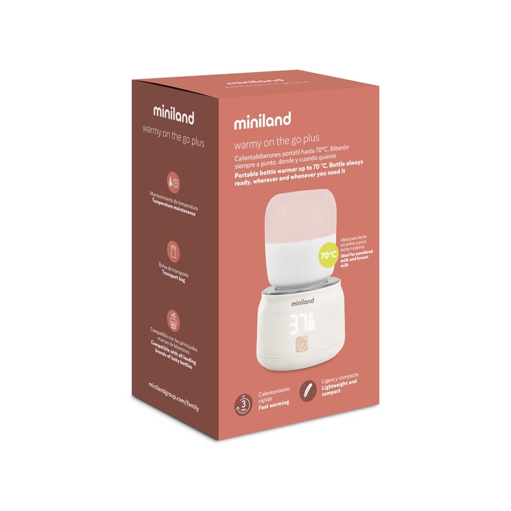 Miniland - Scaldabiberon portatile Warmy on the Go Plus – nella confezione originale