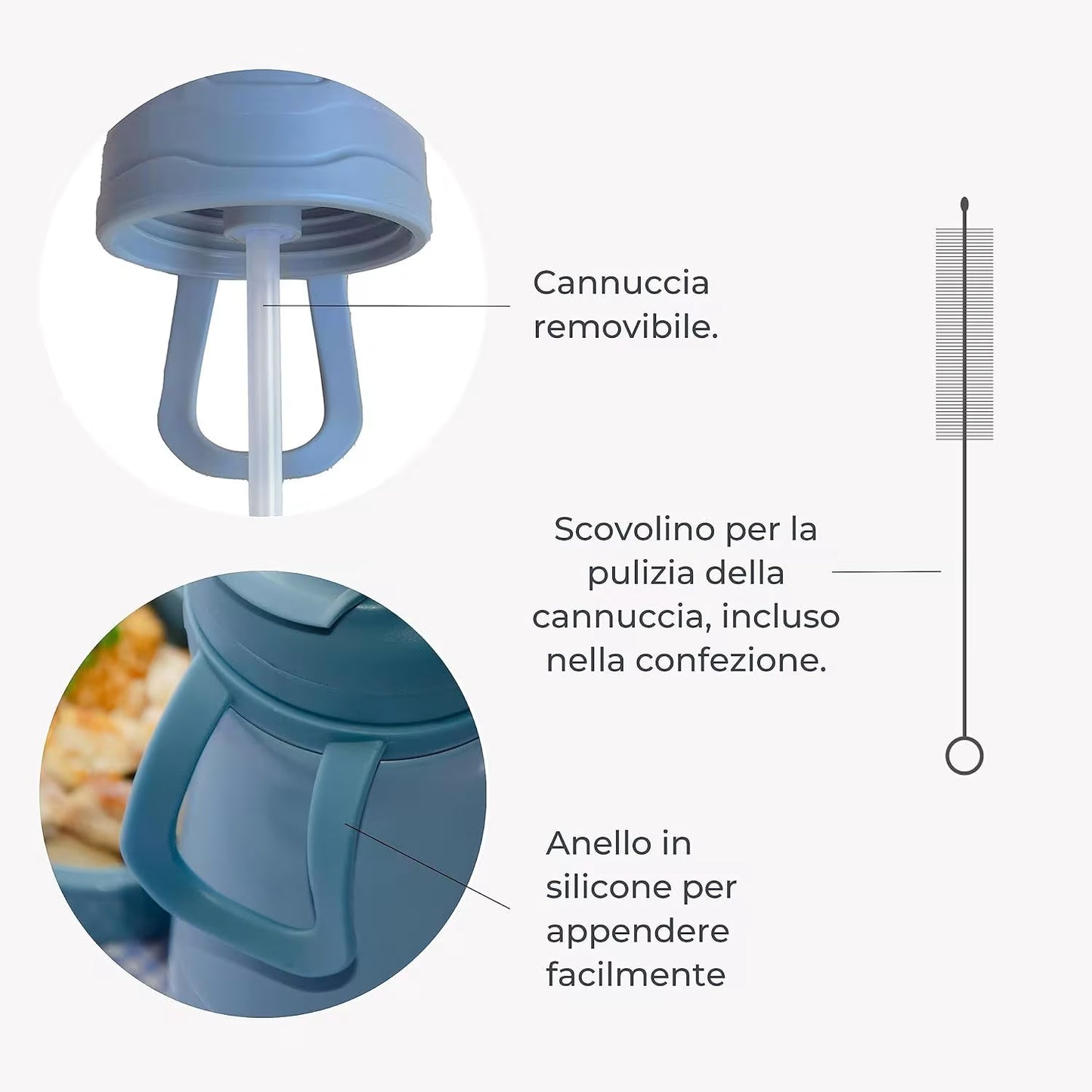 Nuvita - MOOVO borraccia termica 500ml powder blu