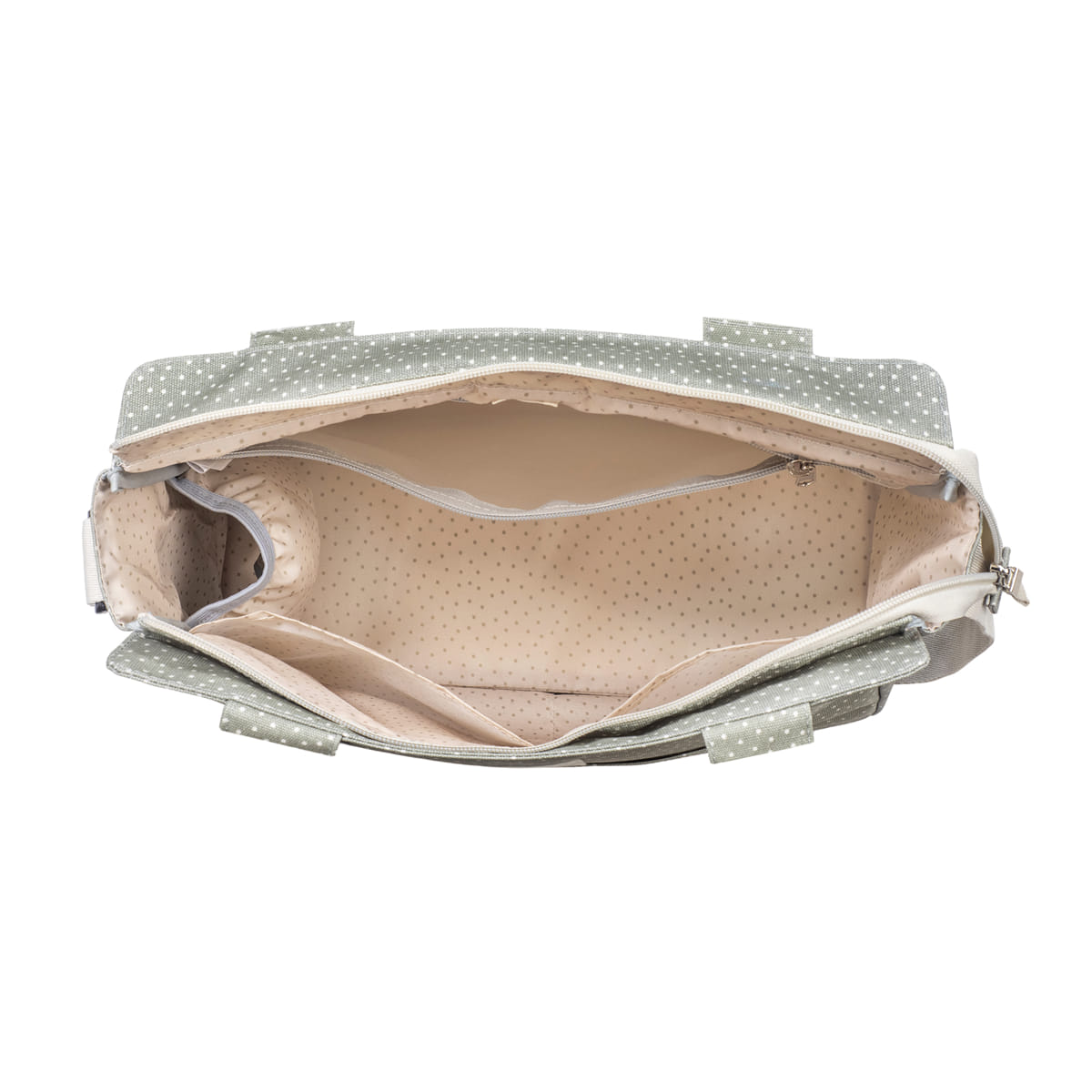 Walking Mum - Borsa fasciatoio pois poppy muschio