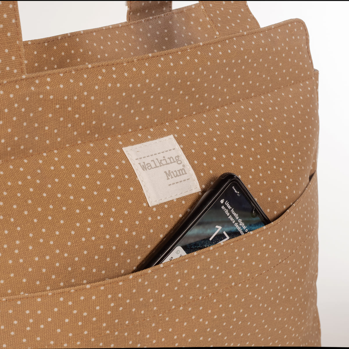 Walking Mum - Borsa fasciatoio pois poppy cannella