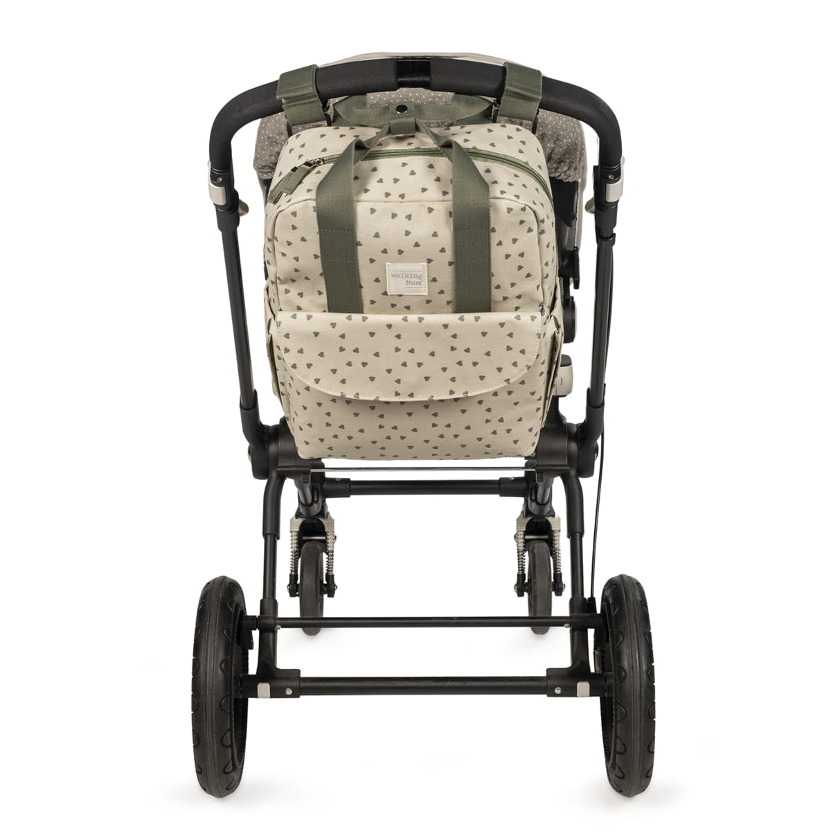 Walking Mum - Zaino cuori poppy muschio