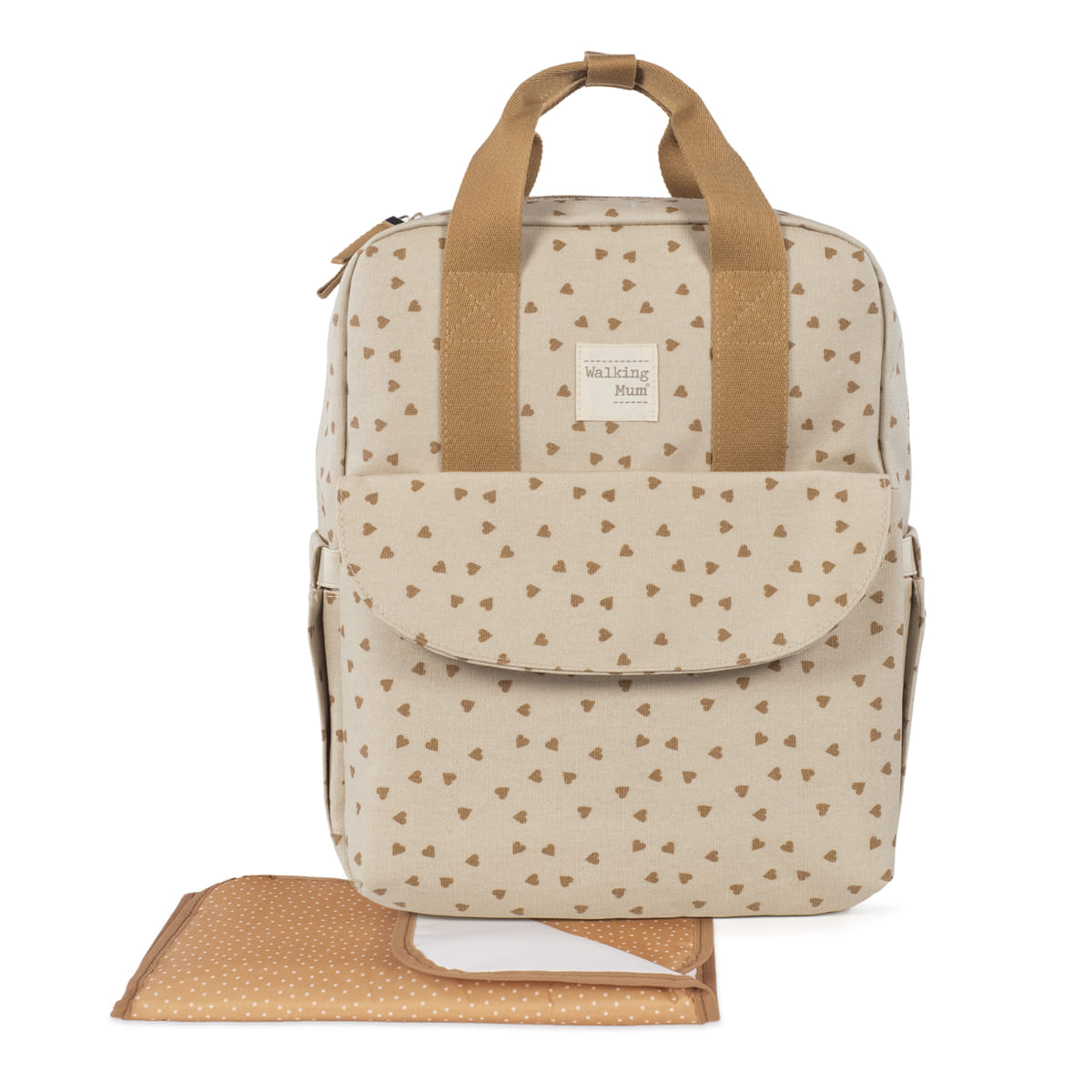 Walking Mum - Zaino cuori poppy cannella