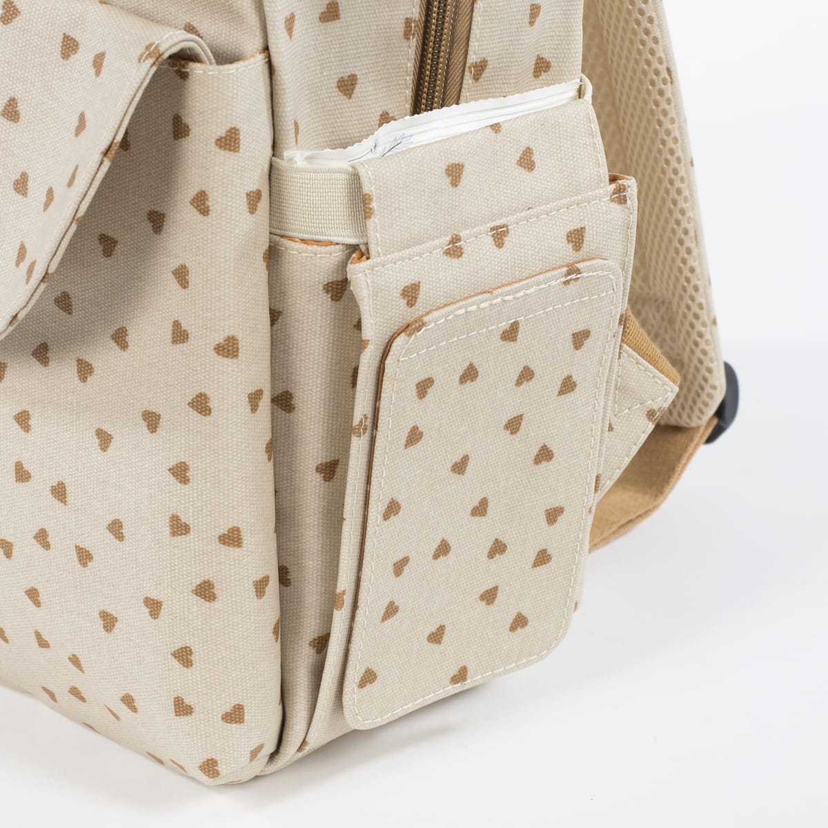 Walking Mum - Zaino cuori poppy cannella