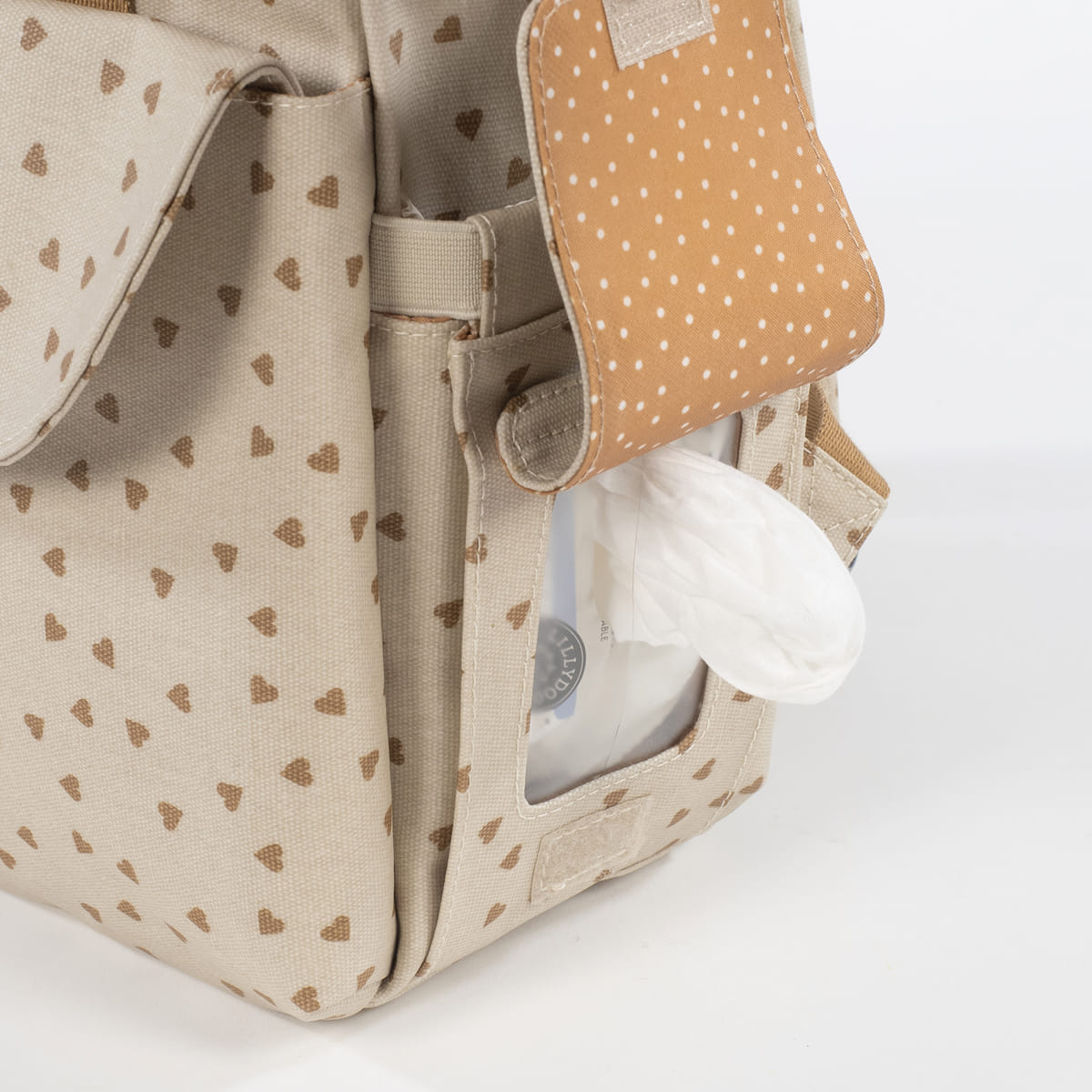 Walking Mum - Zaino cuori poppy cannella