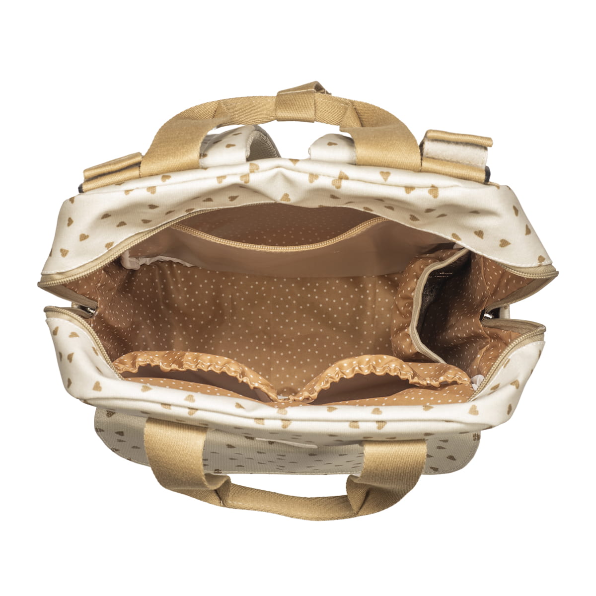 Walking Mum - Zaino cuori poppy cannella