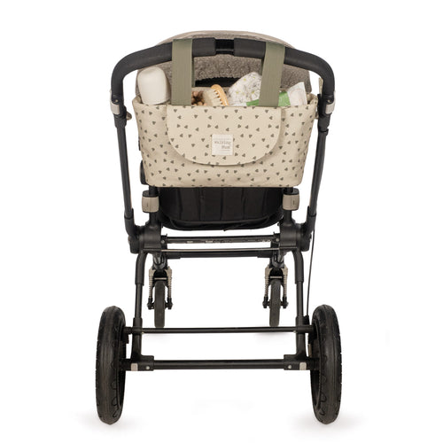 Walking Mum - Organizer passeggino cuori poppy muschio