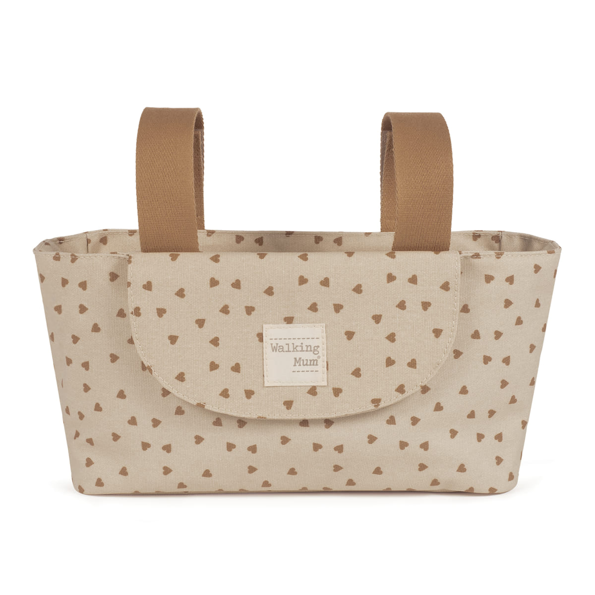 Walking Mum - Organizer passeggino cuori poppy cannella