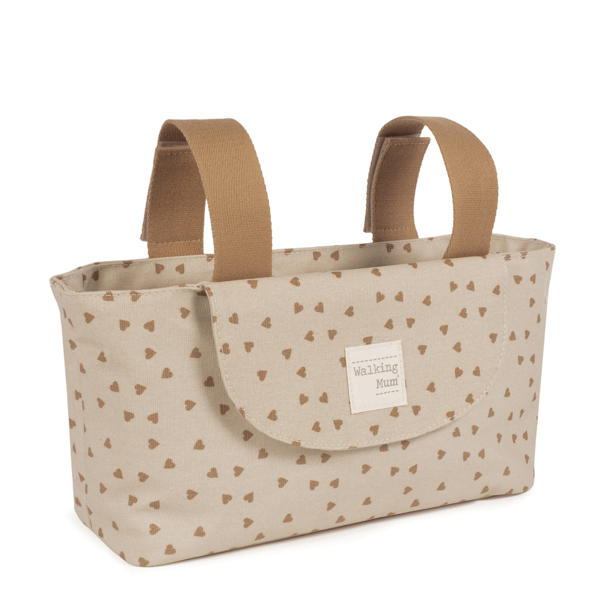 Walking Mum - Organizer passeggino cuori poppy cannella