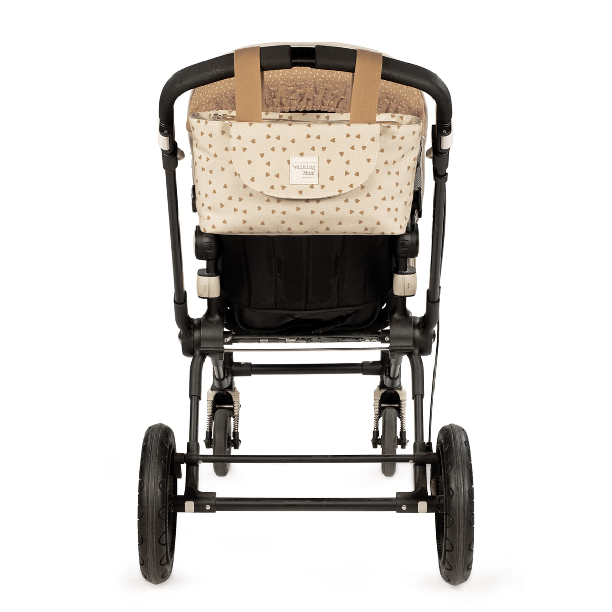 Walking Mum - Organizer passeggino cuori poppy cannella