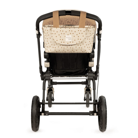 Walking Mum - Organizer passeggino cuori poppy cannella