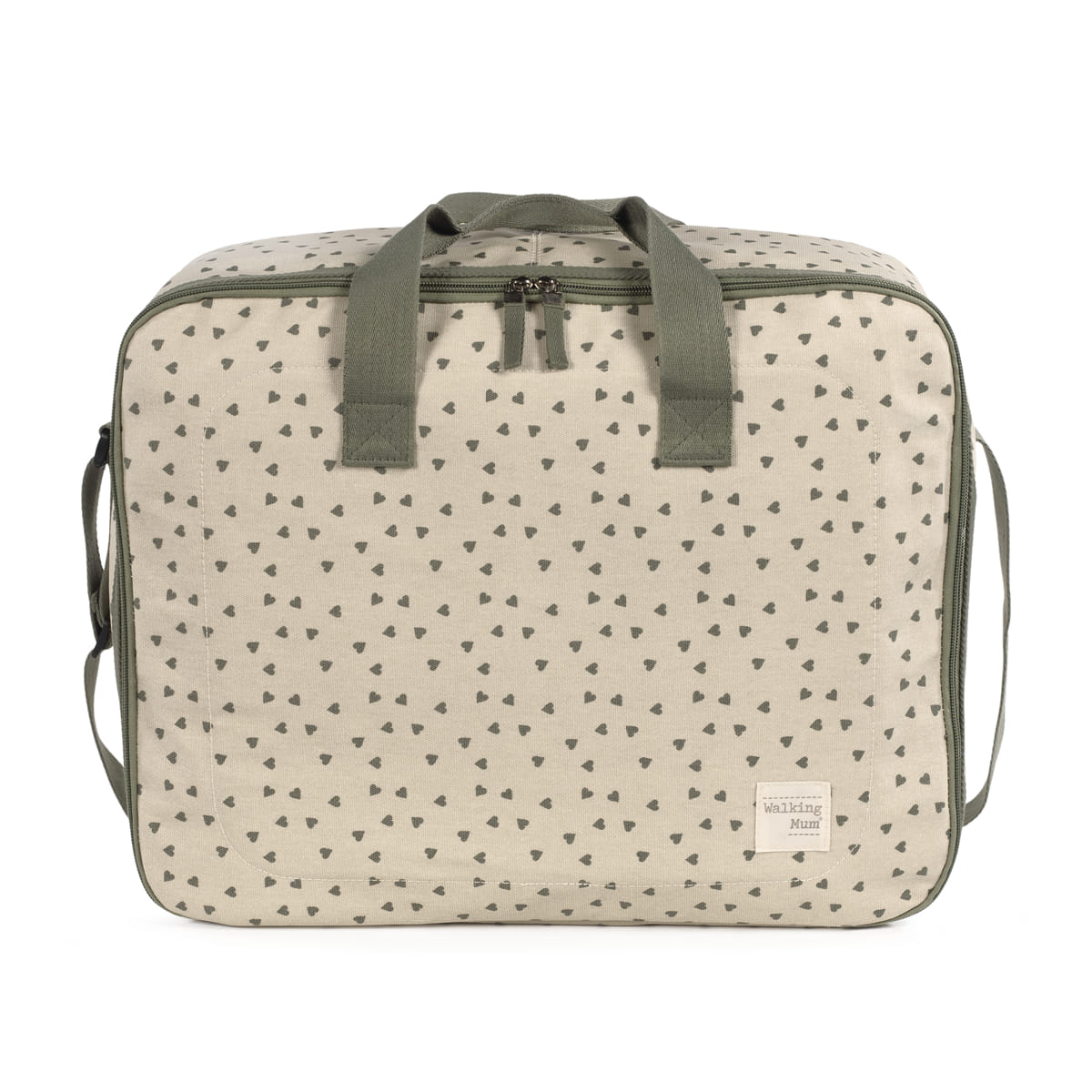 Walking Mum - Valigia cuori poppy muschio
