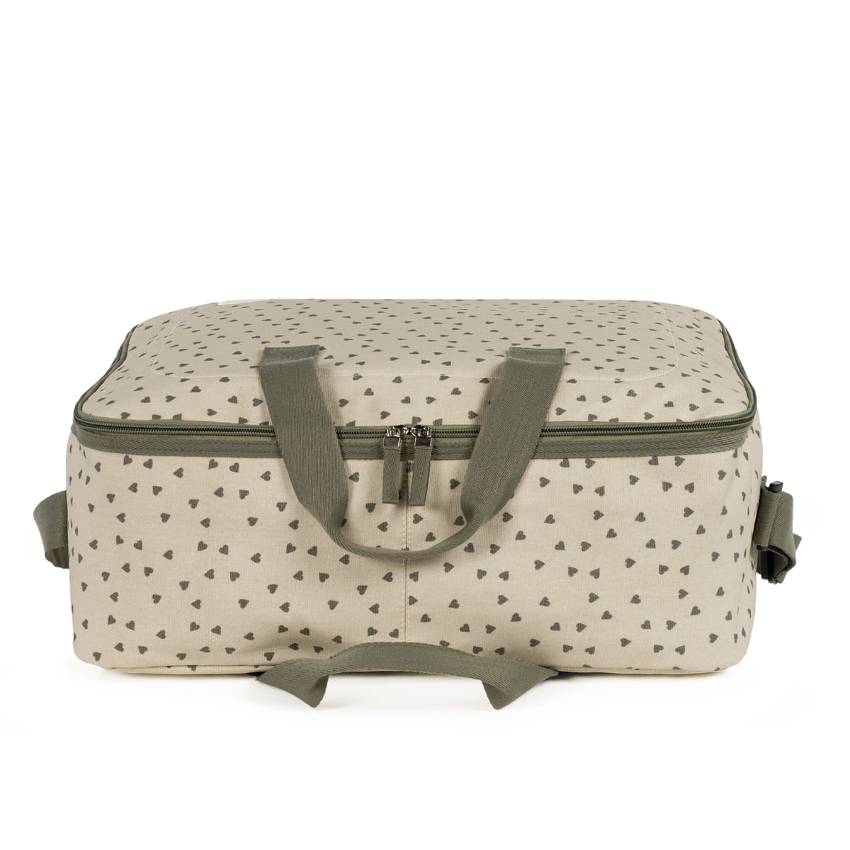 Walking Mum - Valigia cuori poppy muschio