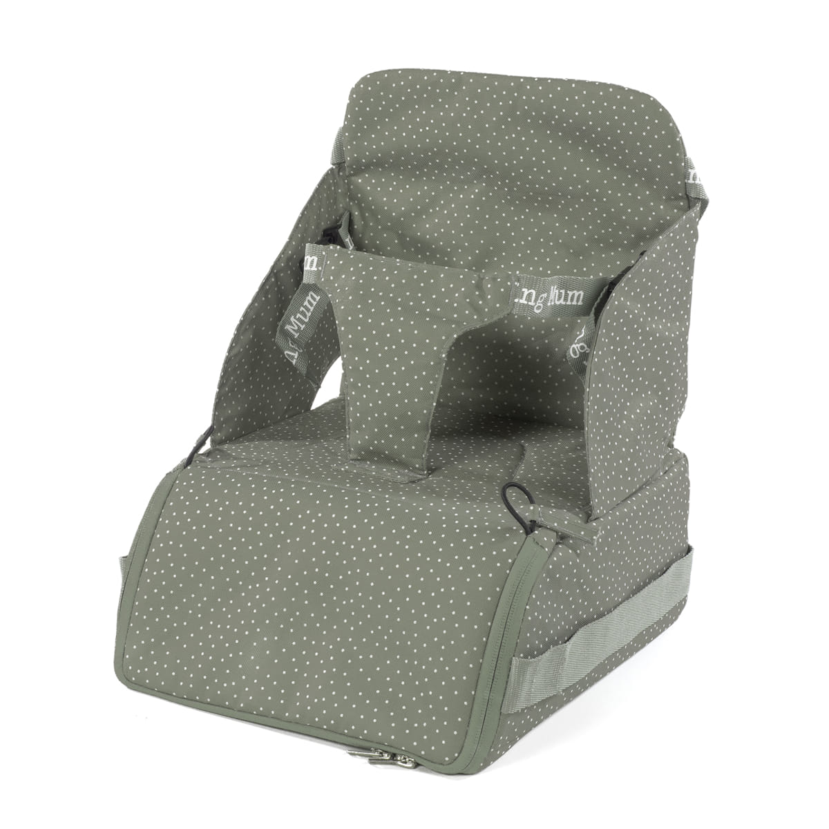 Walking Mum - Seggiolone portatile pois poppy muschio