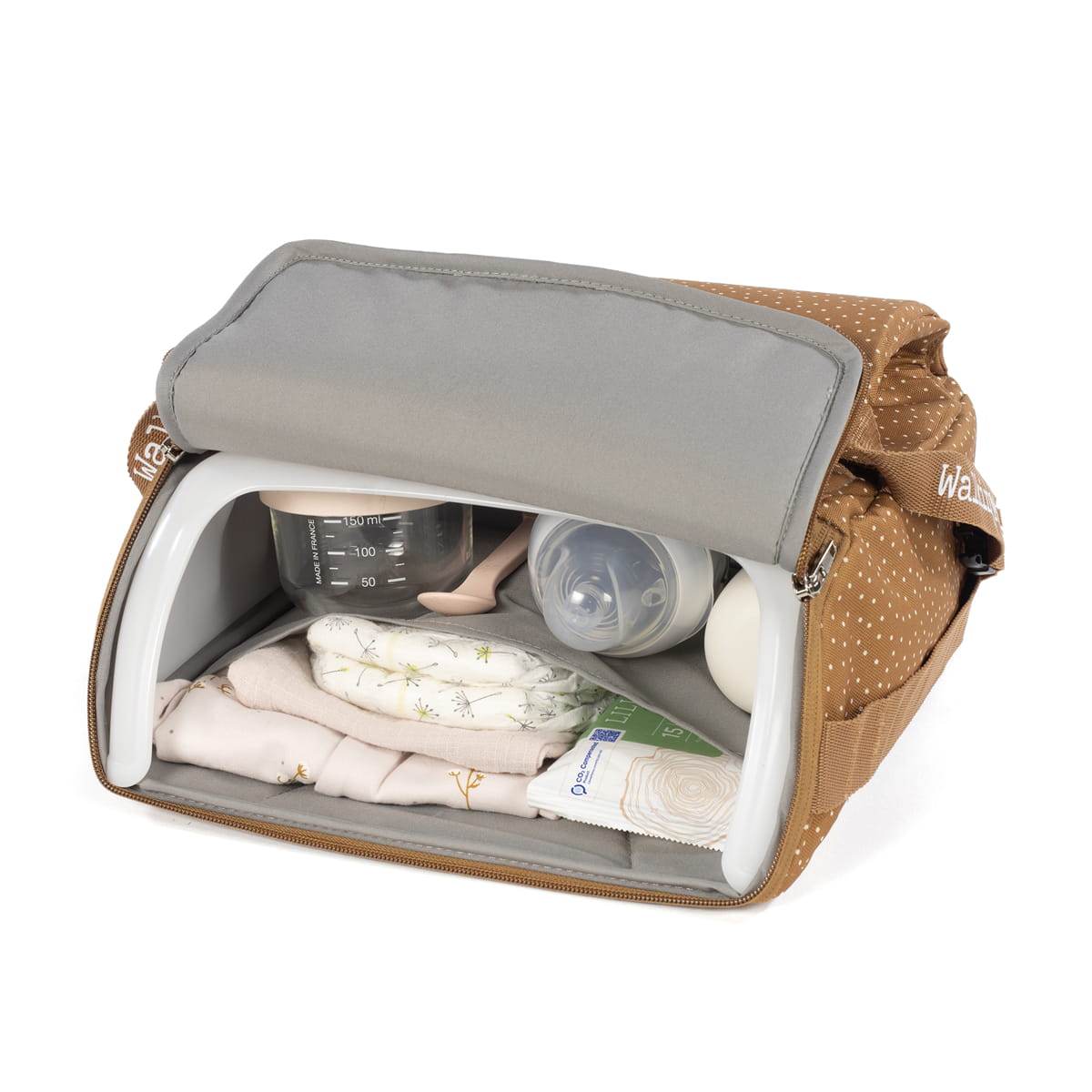 Walking Mum - Seggiolone portatile pois poppy cannella