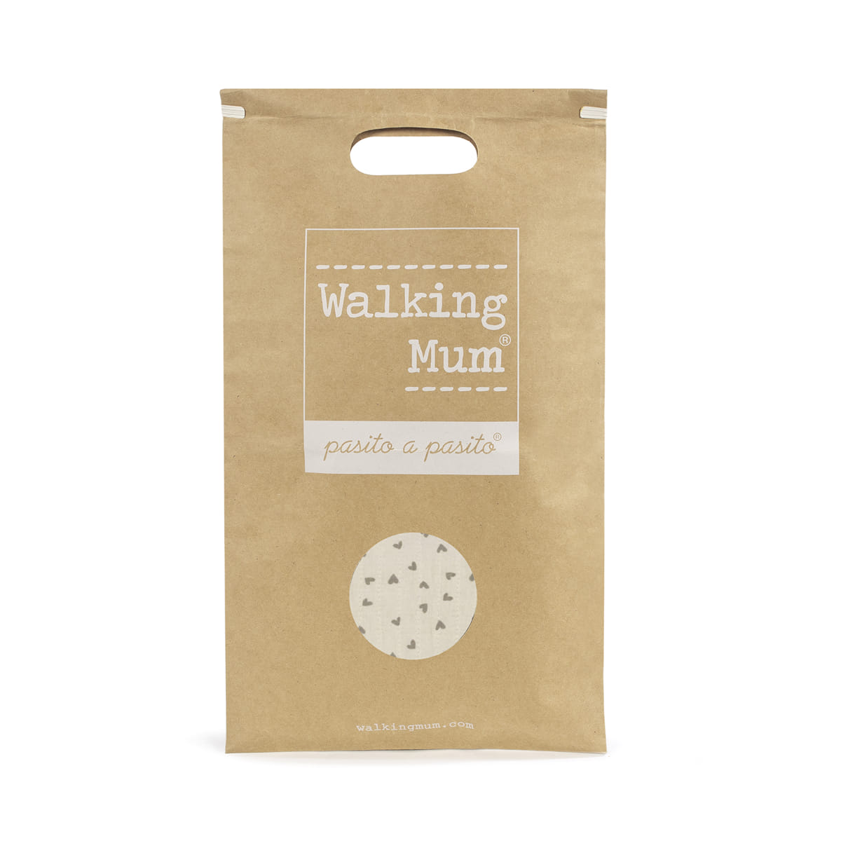 Walking Mum - Materassino passeggino Cuori poppy muschio