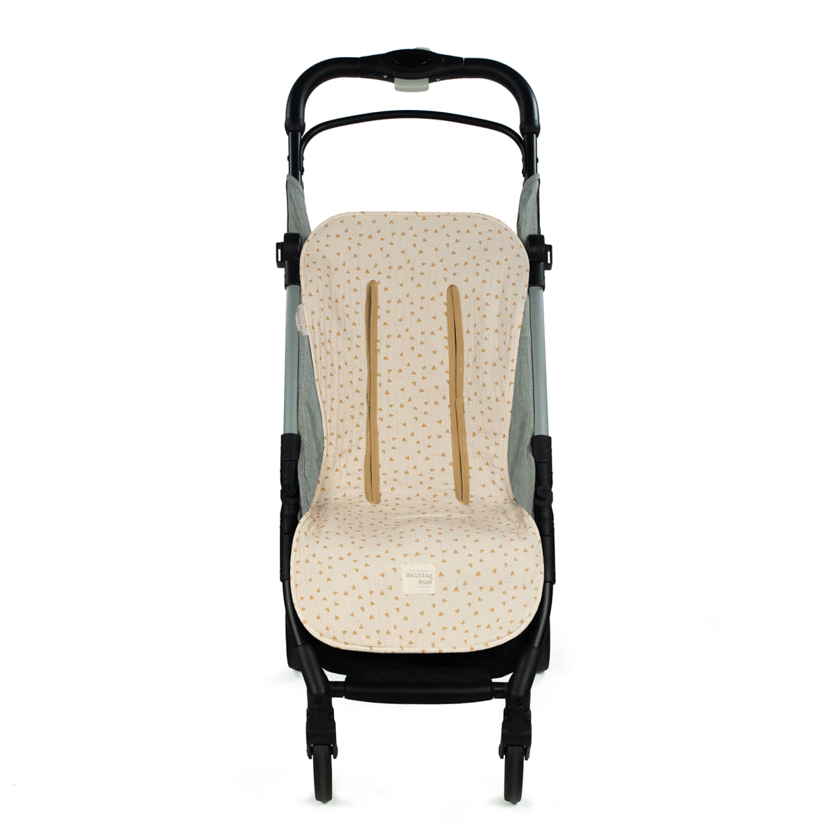 Walking Mum - Materassino passeggino cuori poppy cannella