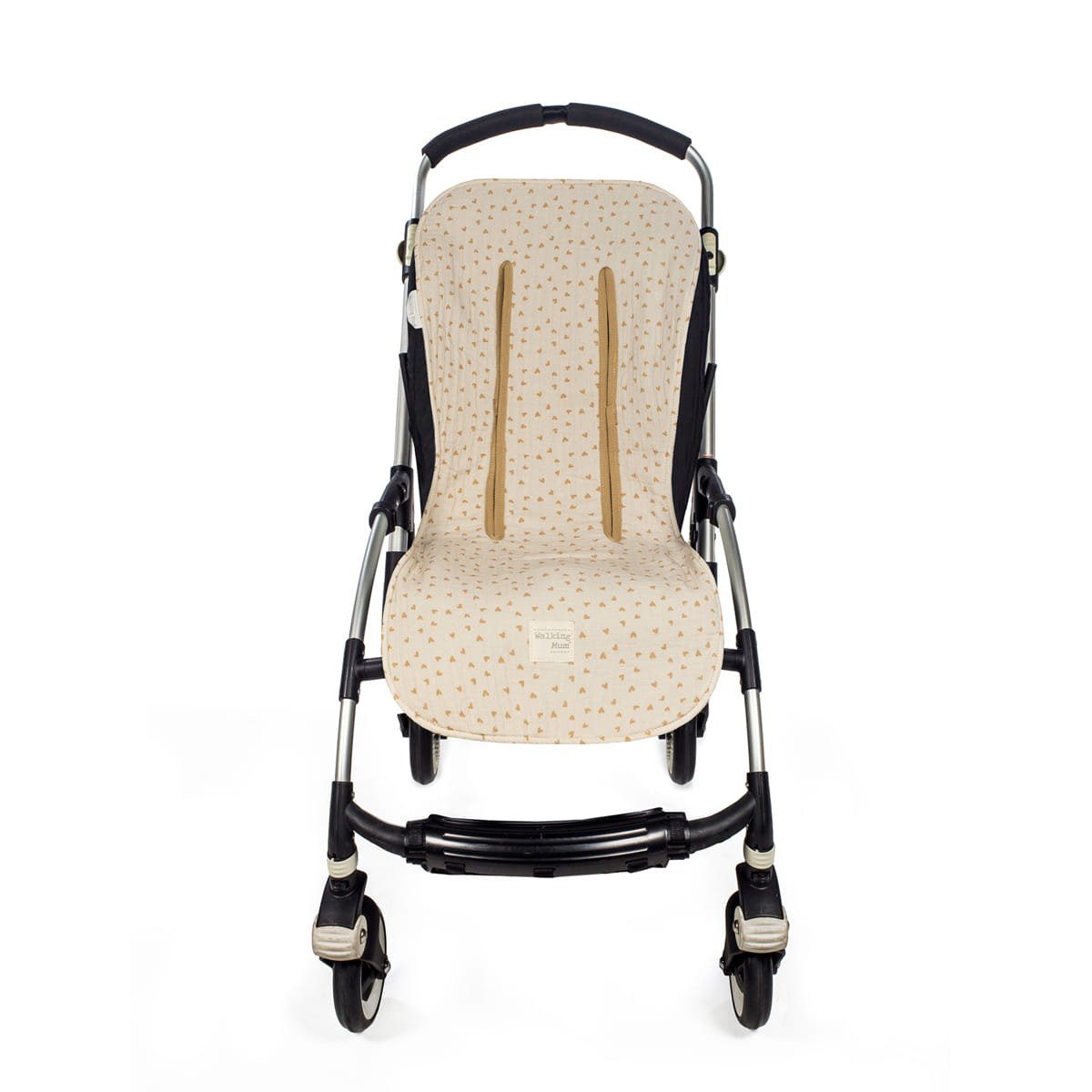 Walking Mum - Materassino passeggino cuori poppy cannella