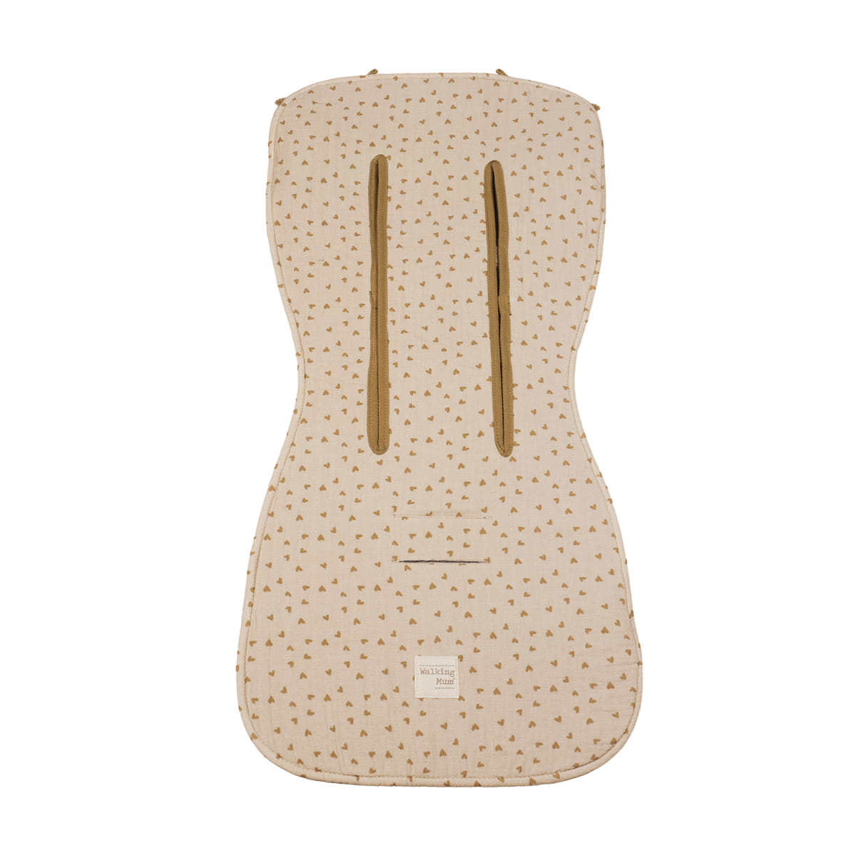 Walking Mum - Materassino passeggino cuori poppy cannella