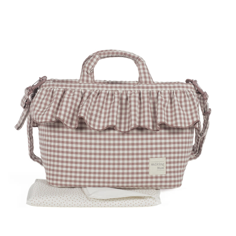Walking Mum - Borsa fasciatoio Praliné Vichy Moka