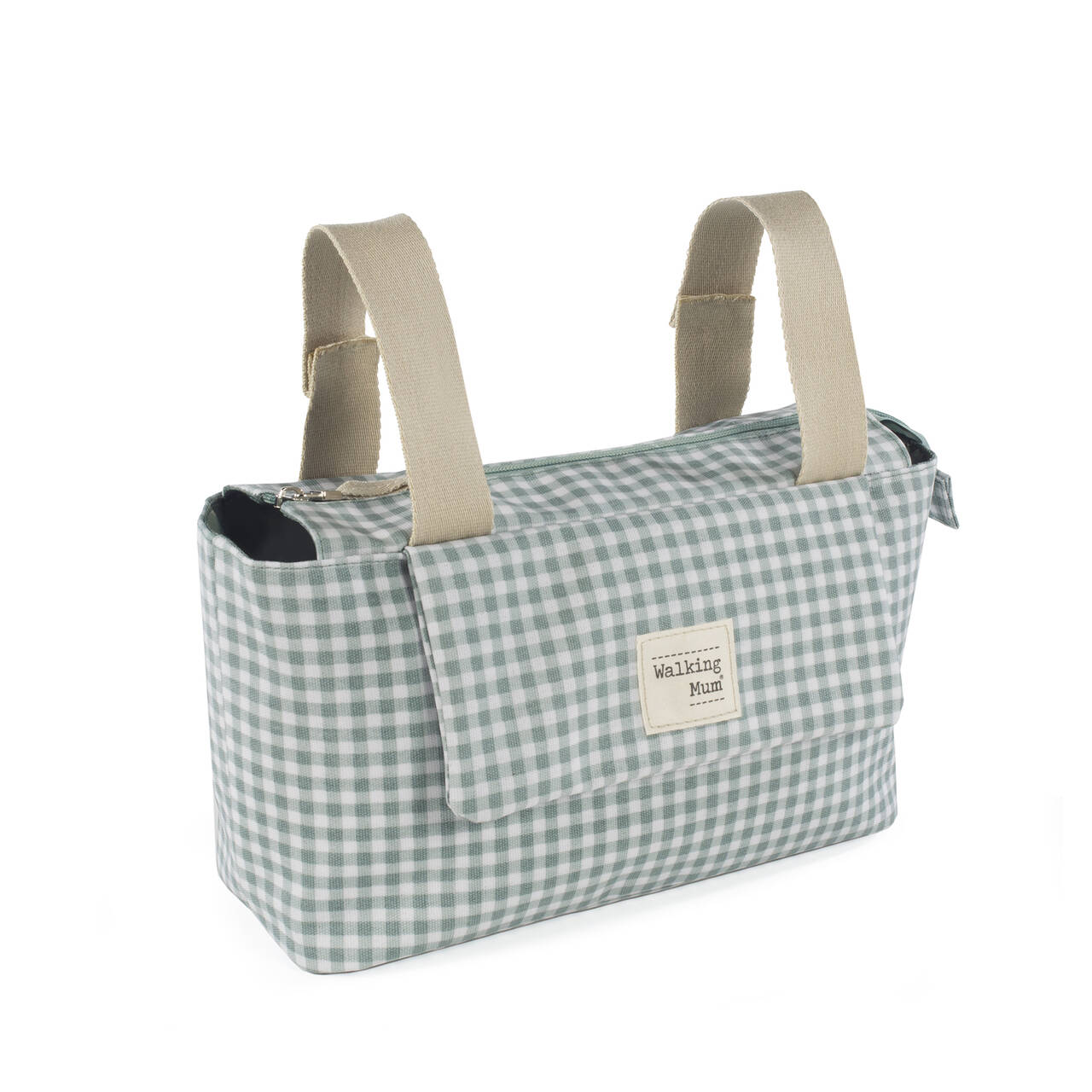 Walking Mum - Organizer passeggino I Love Vichy verde