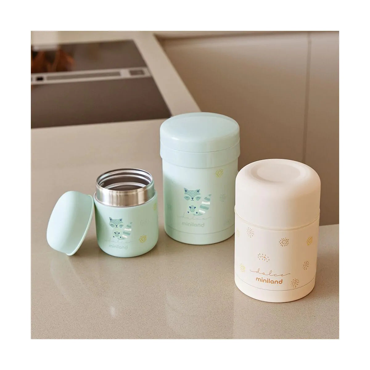 Miniland - Thermos portapappa mini menta