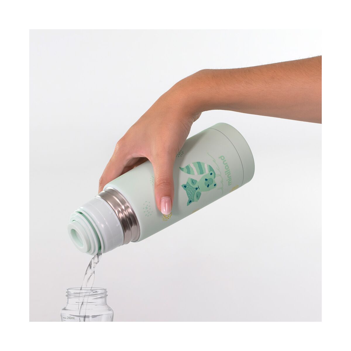 Miniland - Thermos per liquidi menta da 350 ml