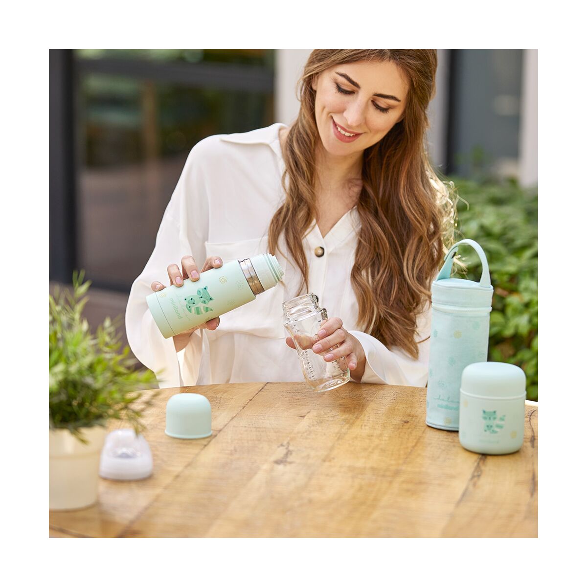 Miniland - Thermos per liquidi menta da 350 ml