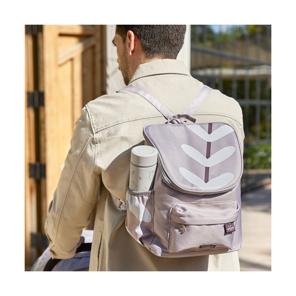 Miniland - Zaino termico grande crema