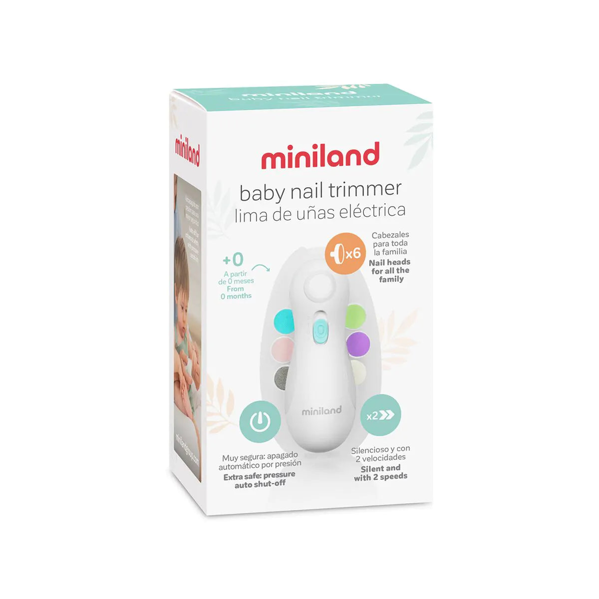 Miniland - Tagliaunghie elettrico baby nail trimmer