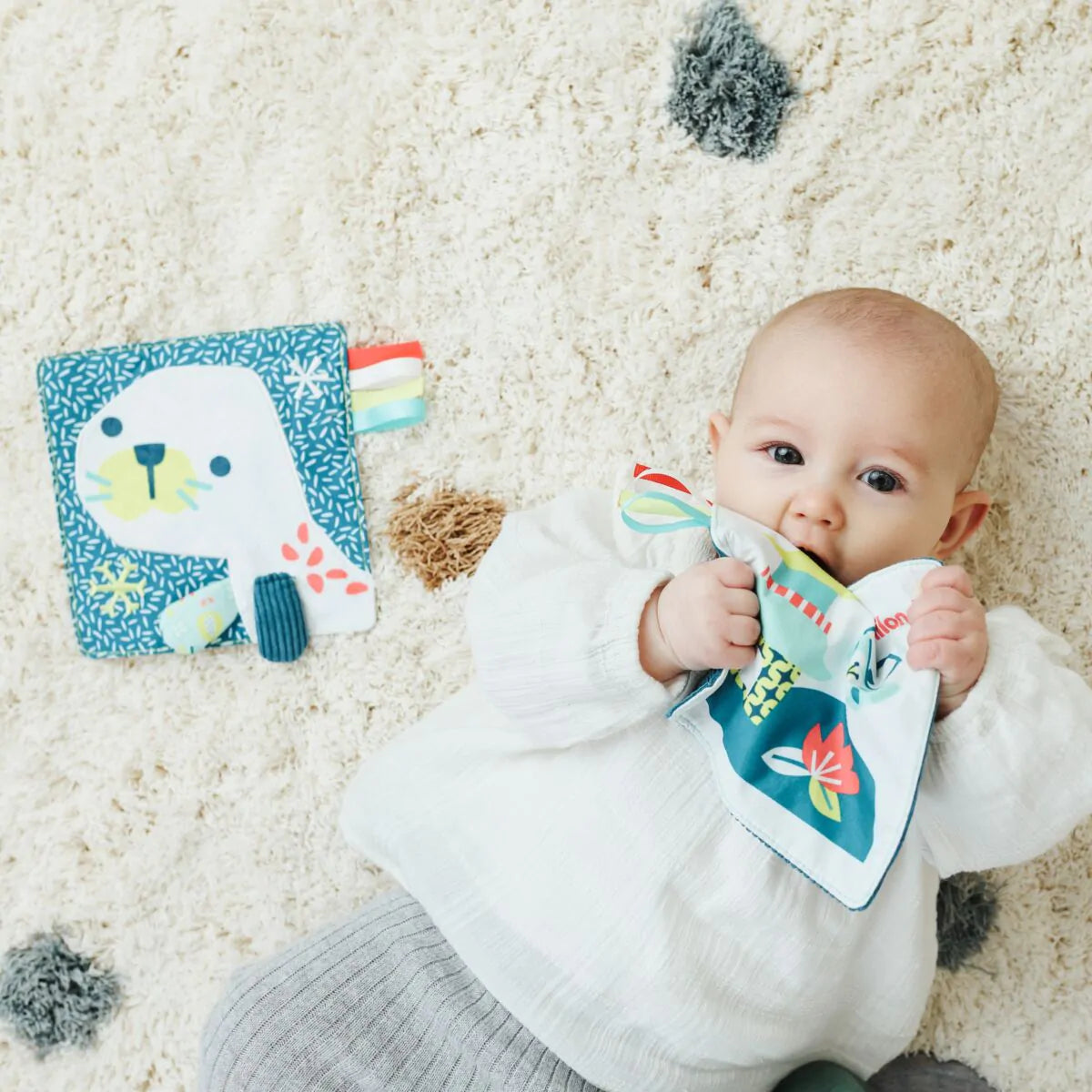 Miniland - Foglio morbido sensoriale panda rosso